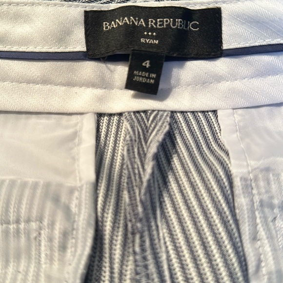 Banana Republic Ryan Mini Stripe Bluestripe Trouser Size 4 - Picture 4 of 8